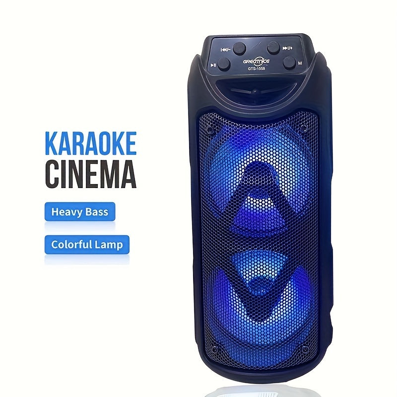 Portable Outdoor Wireless Speaker with LED Lights-4