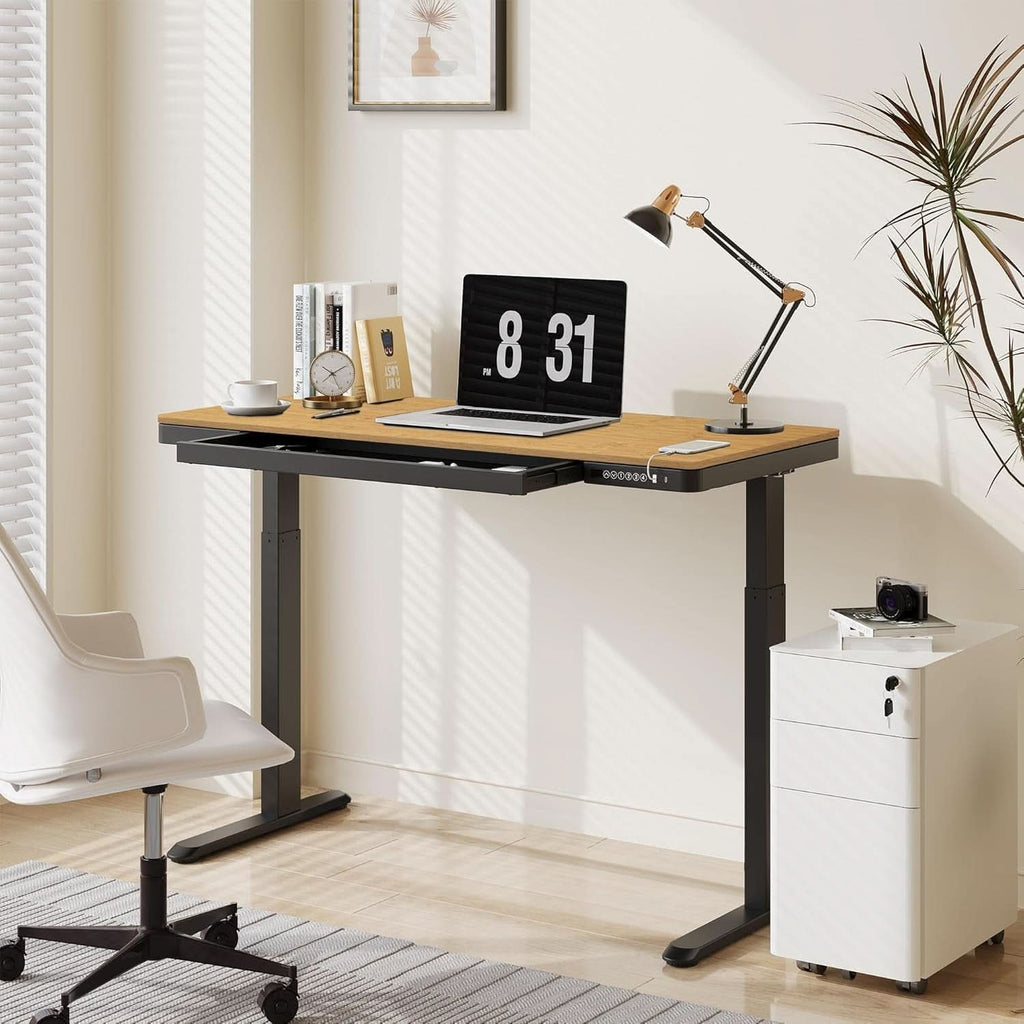 Electric Standing Desk With USB Ports And Adjustable Height-1
