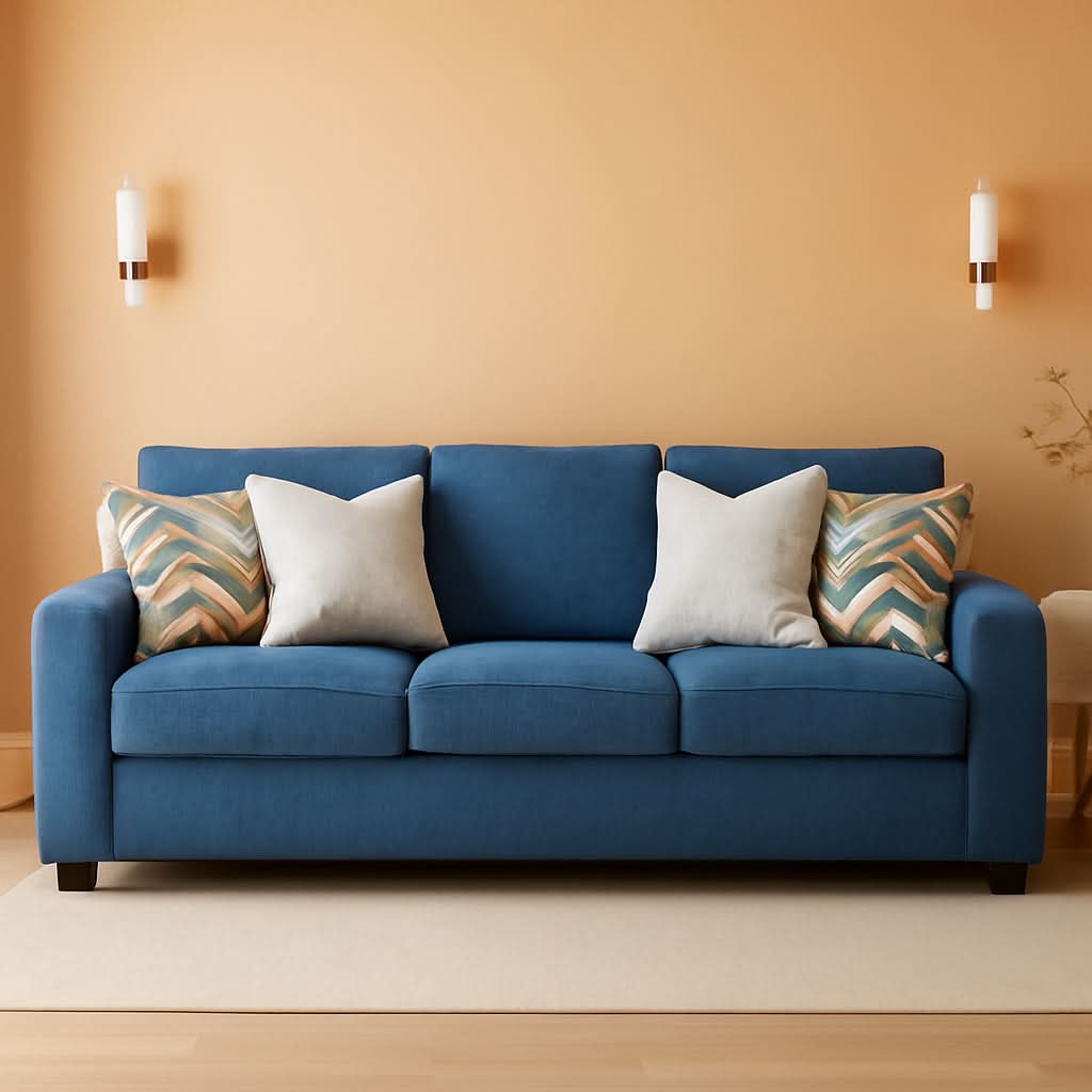 Blue Queen Stainresistant Memory Foam Sleeper Sofa-0
