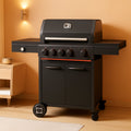 Quadruple Burner Infrared Side Burner Propane Grill-0