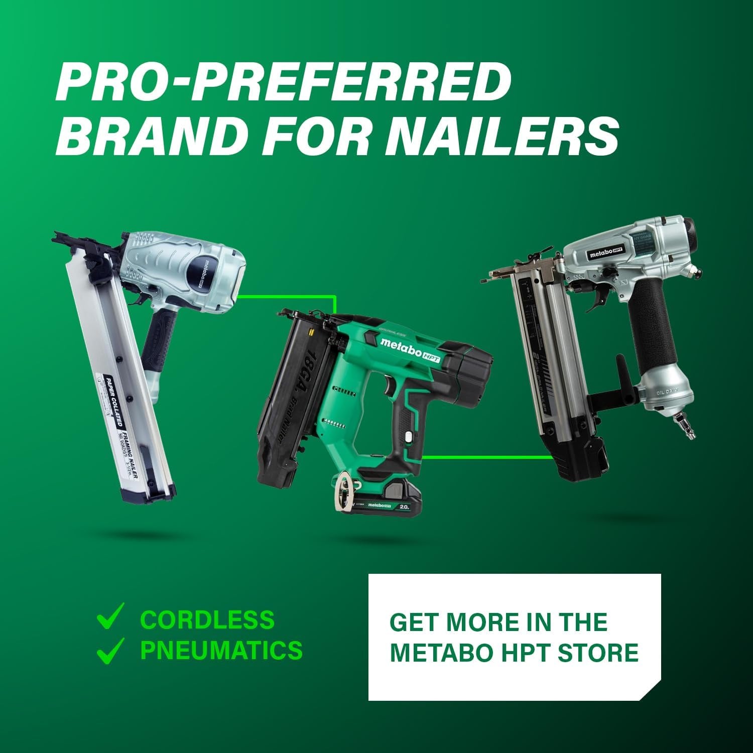 Metabo HPT Coil Framing Nailer, 15° Nails, NV90AGS | Pneumatic Power, Construction Tools, Roof Decking Support, Floor & Truss Applications, 1-3/4 to 3-1/2 In