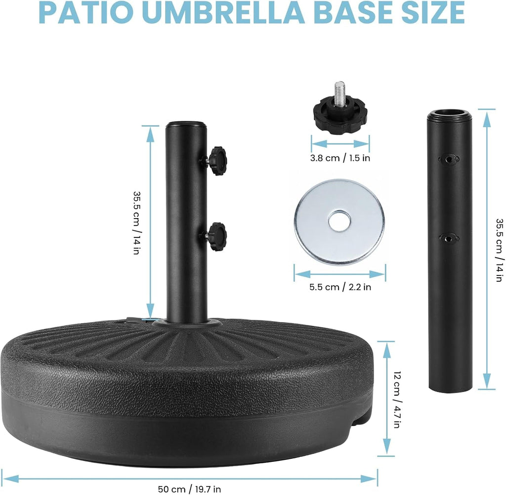 9Ft Patio Umbrella With Easy Crank UV Protection Coated-2