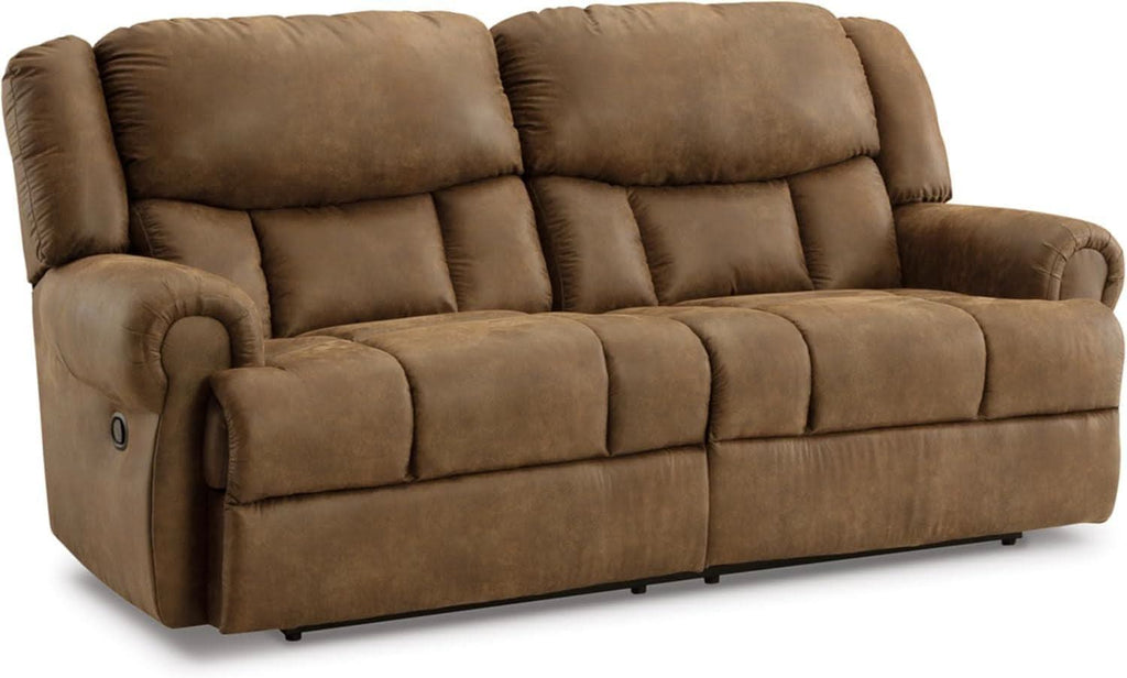 Boothbay Faux Leather 2 Seat Reclining Sofa Dark Brown-0