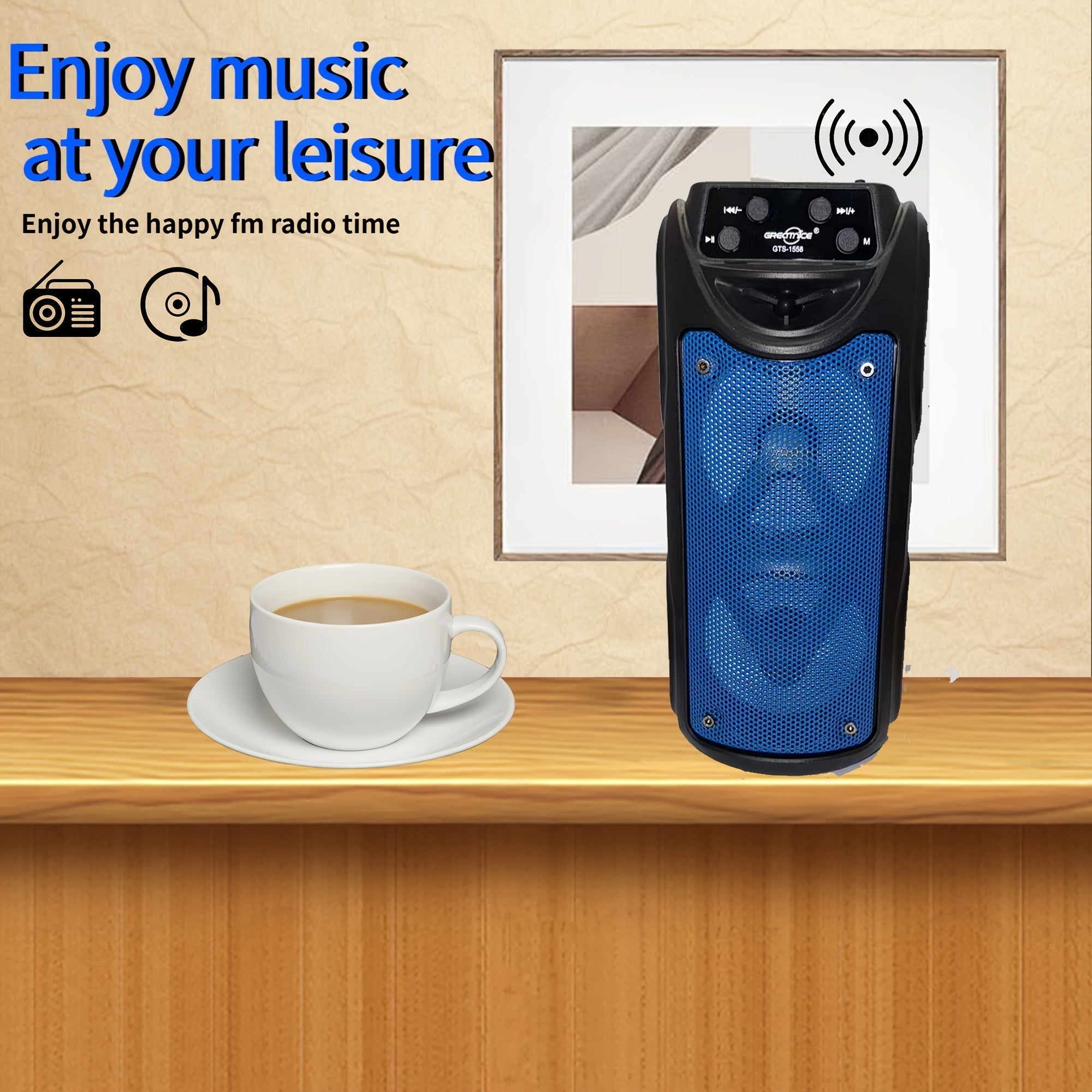 Portable Outdoor Wireless Speaker with LED Lights-3