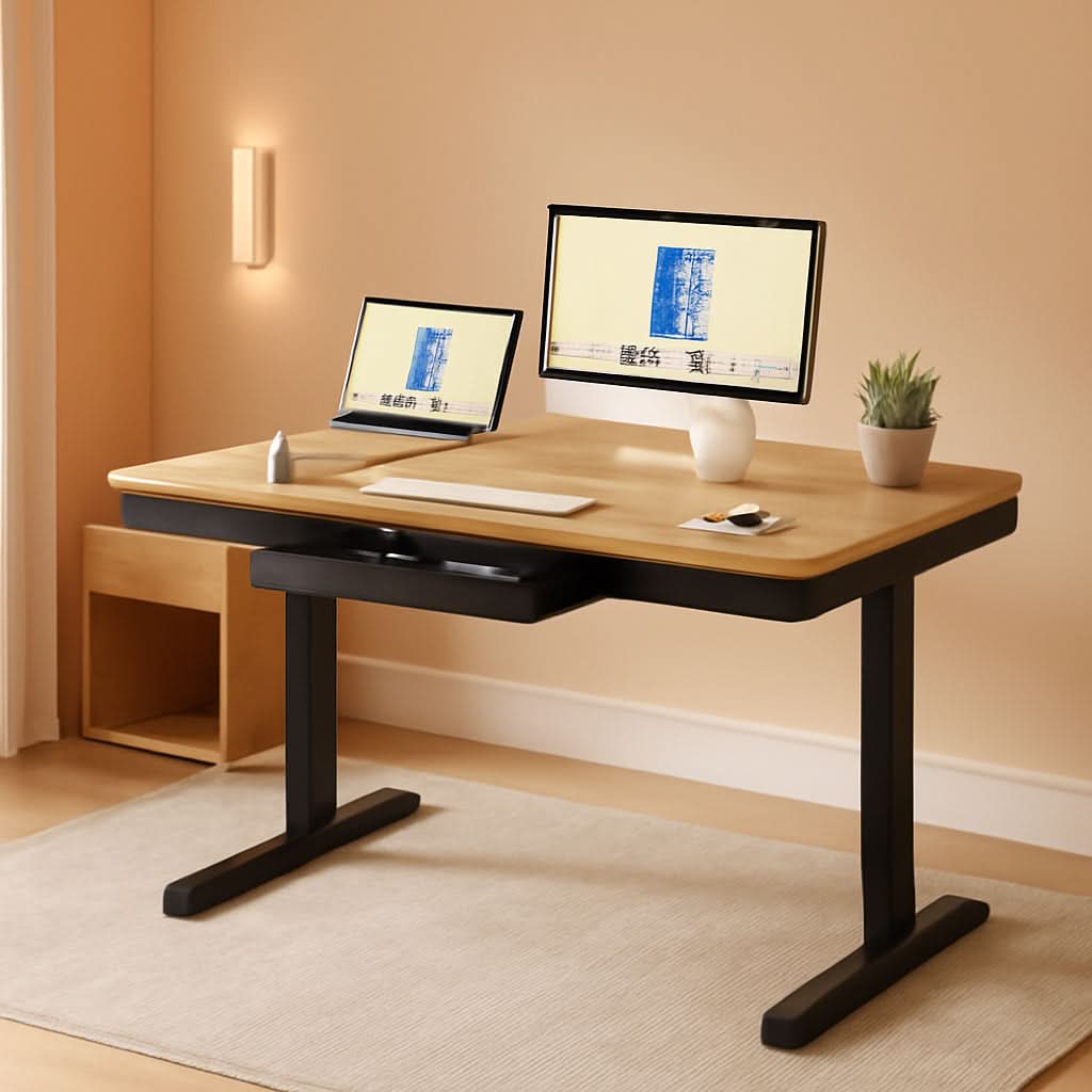 Electric Standing Desk With USB Ports And Adjustable Height-0