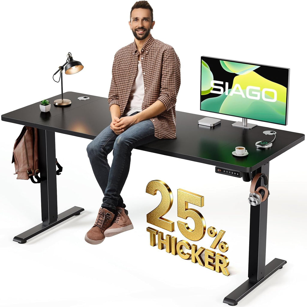 Electric Standing Desk 55x24 Inches Adjustable Height-0