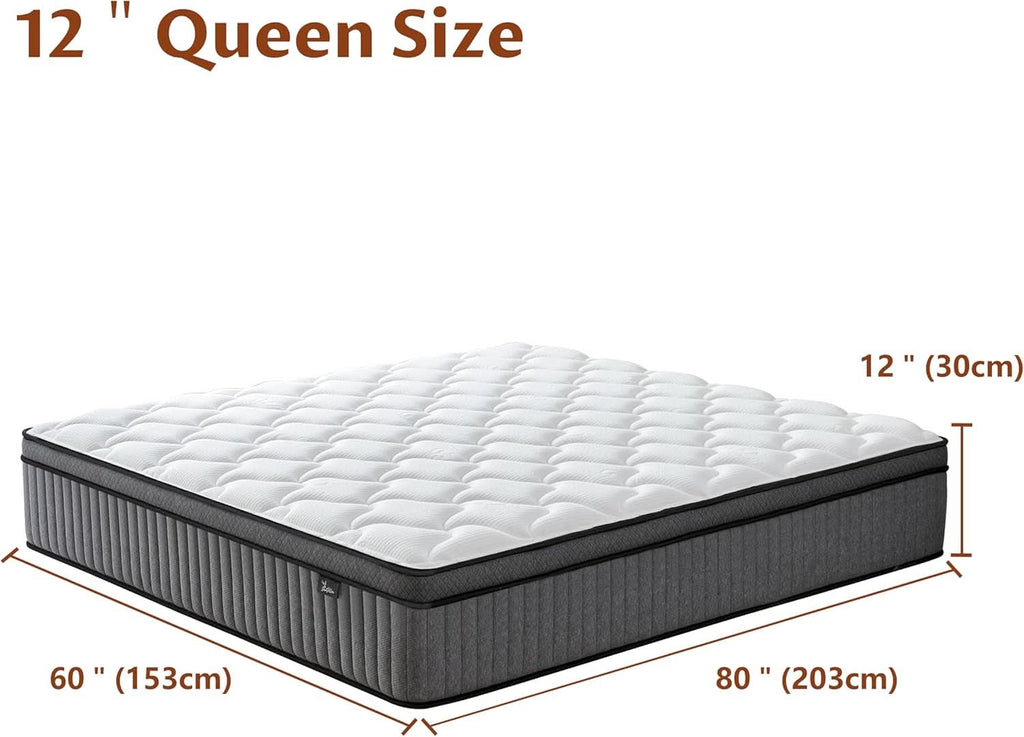 12 Inch Ultra Hybrid Cooling Gel Memory Foam Mattress-1
