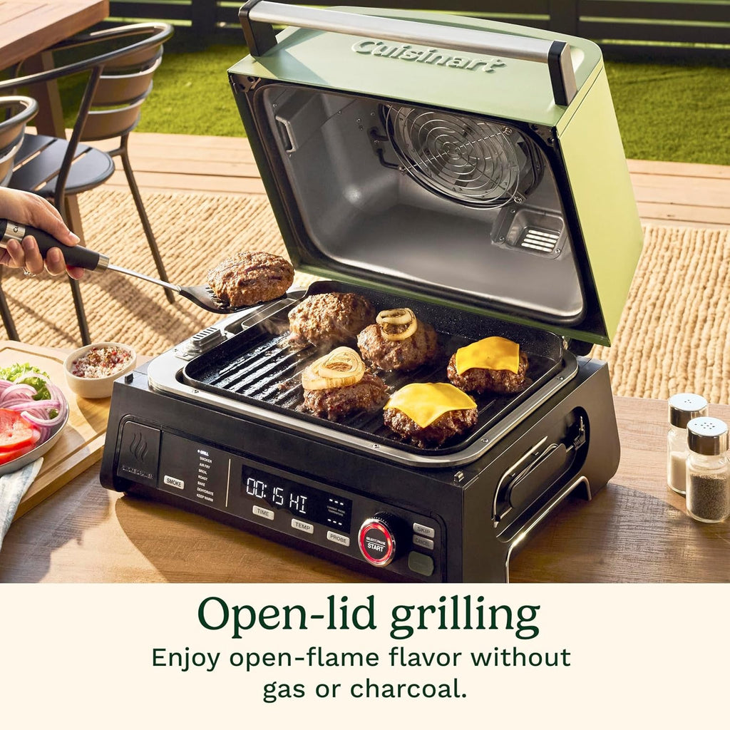 Electric Outdoor Grill Smoker Smoke Drawer Smart Probe-3