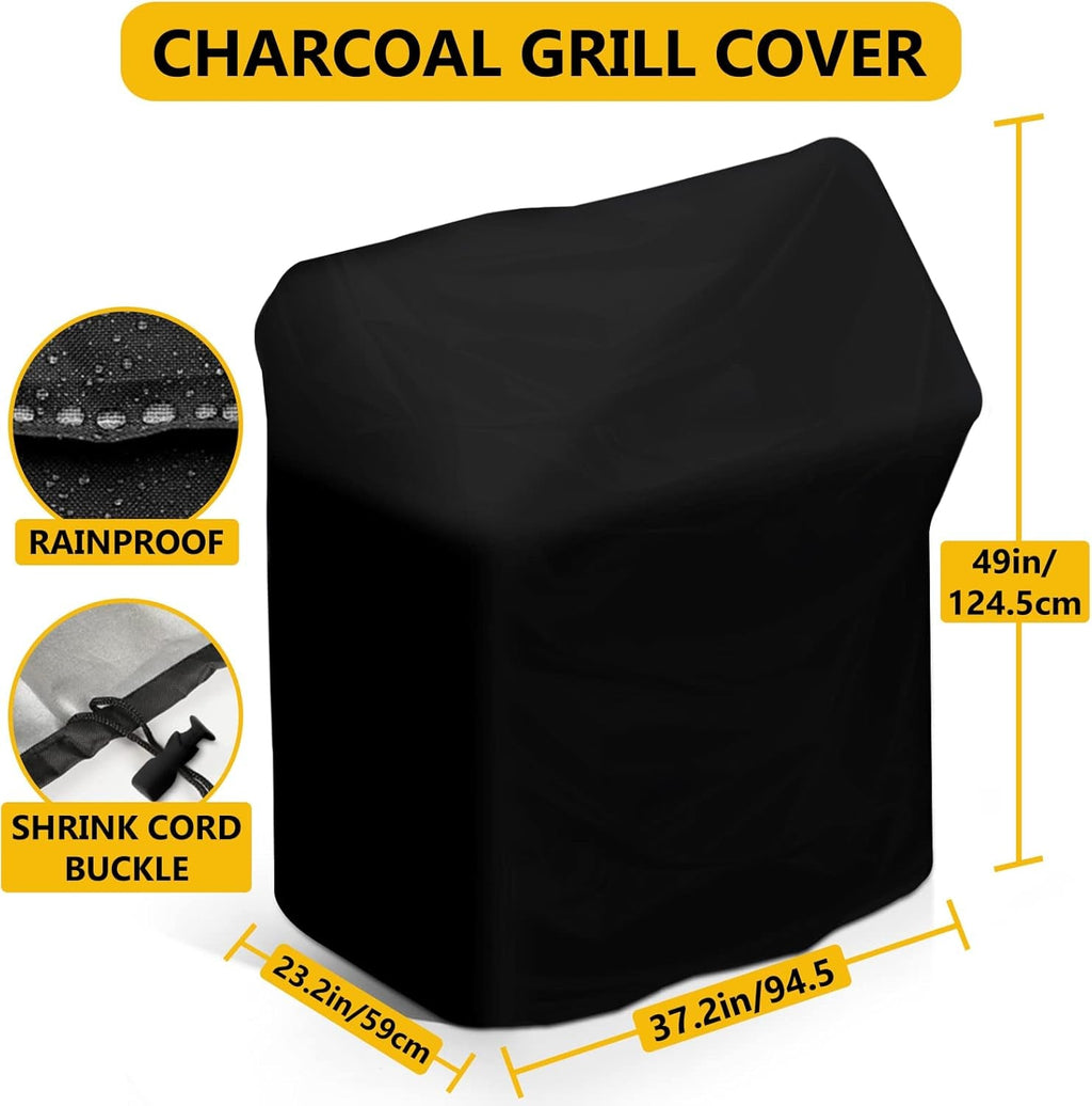 Fourteen Inch Durable Charcoal Grill Offset Smoker-4