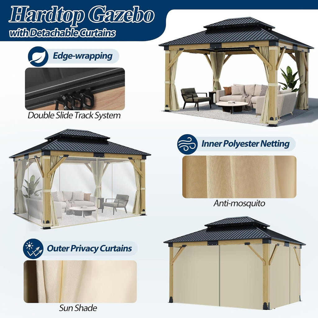 Industrial Strength Weatherproof Gazebo 11 By 13 Feet-4