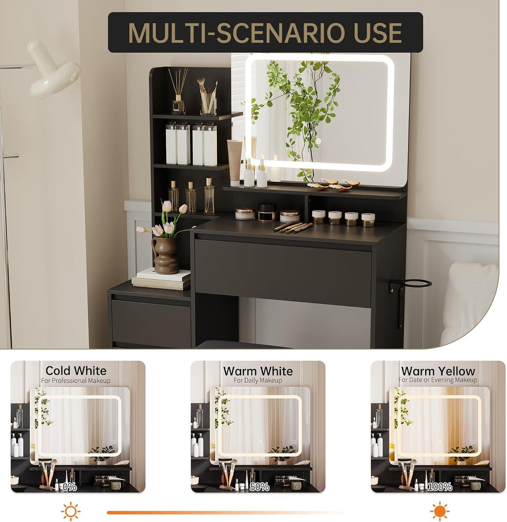 36 Inch Customizable Illuminated Vanity Desk Mirror-1