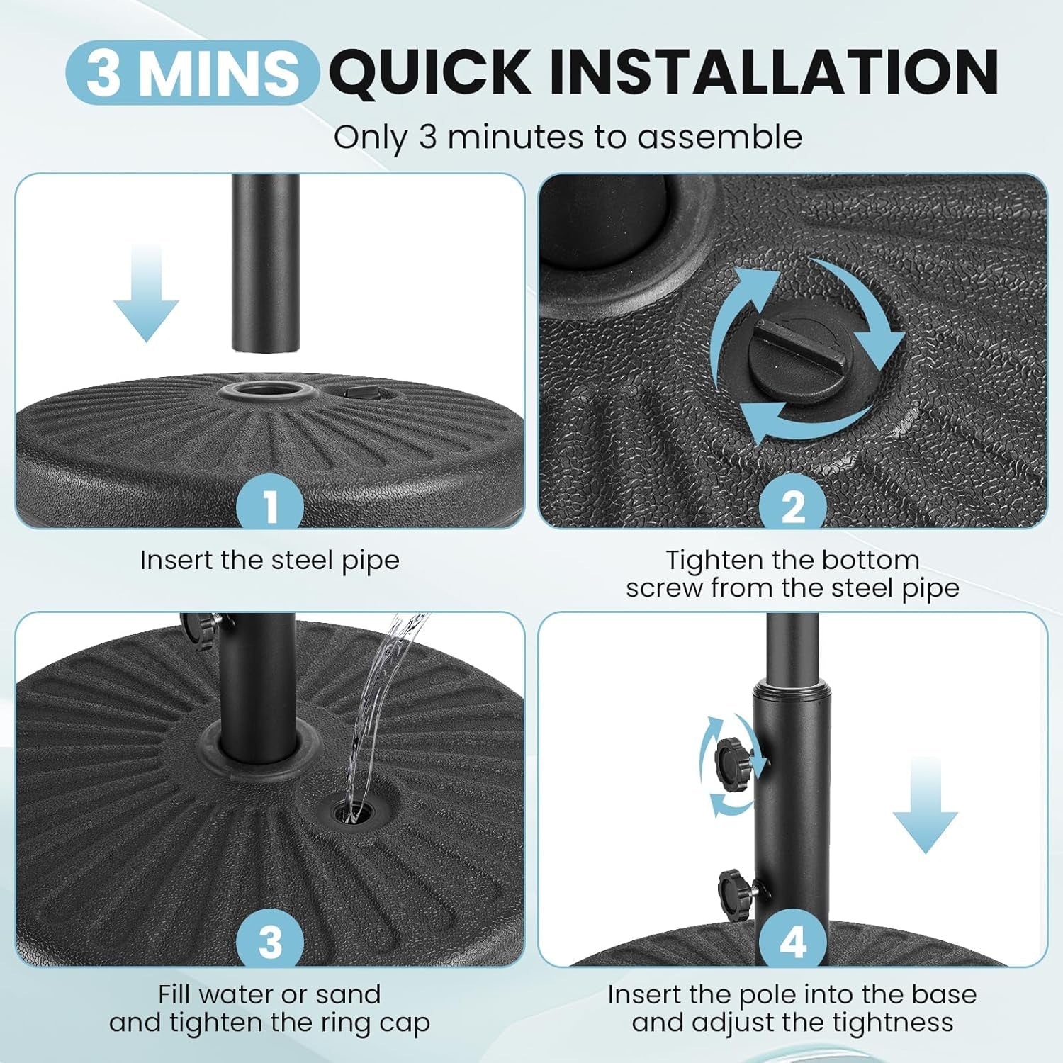 9Ft Patio Umbrella With Easy Crank UV Protection Coated-4