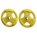 Everfit Weight Plates Olympic 20kgx2 Dumbbell Barbell Plate Weight Lifting Home Gym Yellow-0