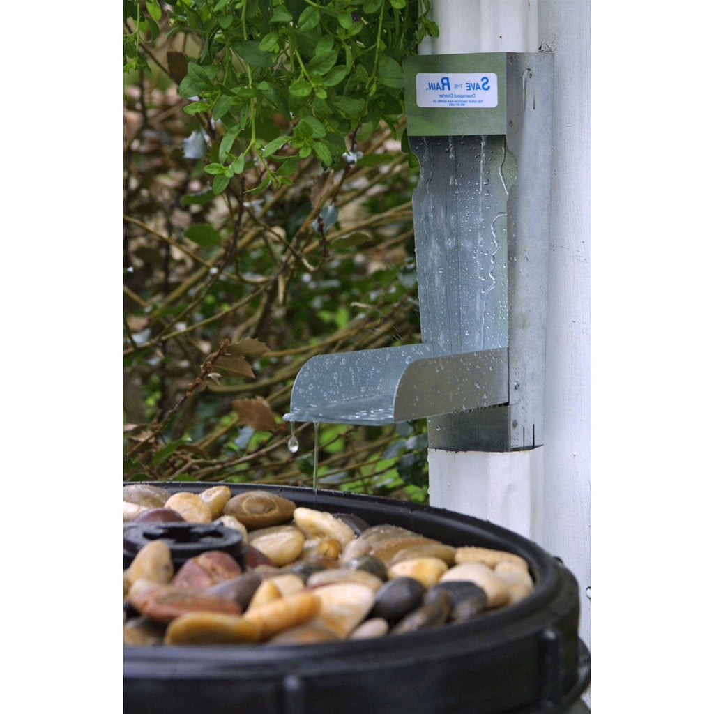 Grey 60-Gallon Re-purposed Rain Barrel with Lid in HDPE Food Grade Plastic-1