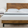 King Solid Wood Modern Platform Bed Frame with Adjustable Height Headboard-0
