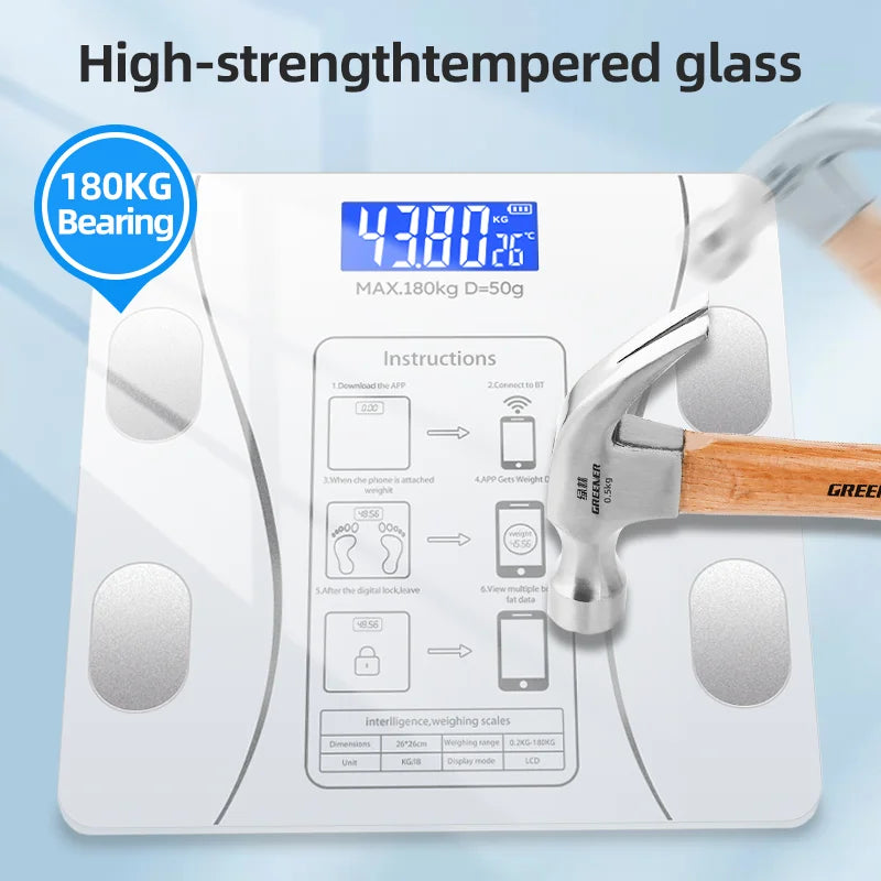 Smart Bluetooth Body Fat Scale White-4