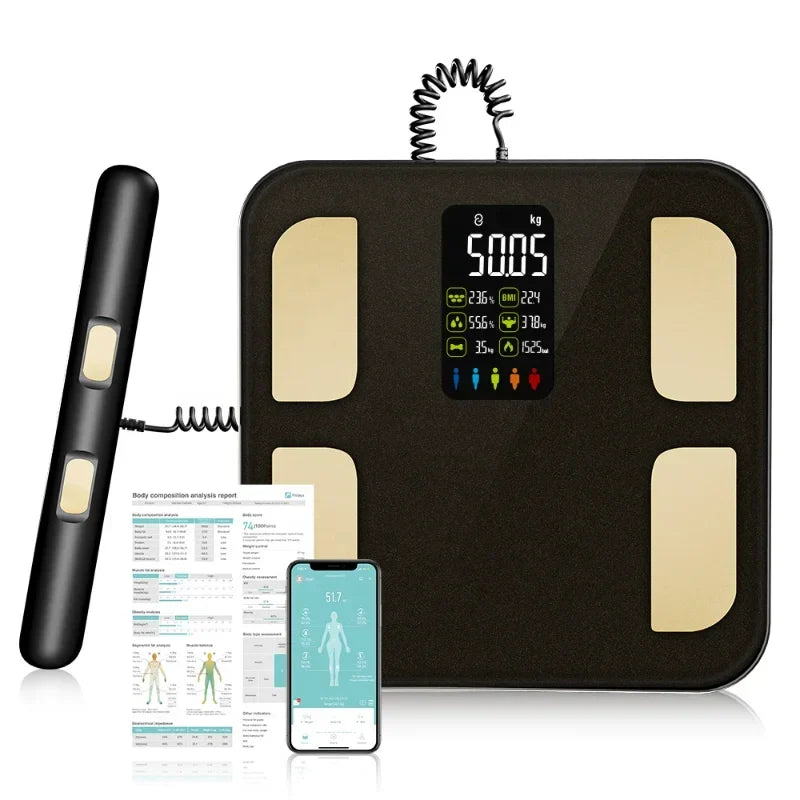 Smart Bioimpedance Scale with Hand Black-0