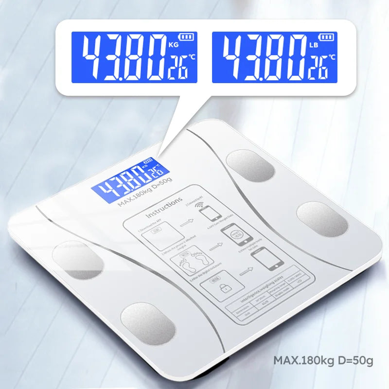 Smart Bluetooth Body Fat Scale White-2