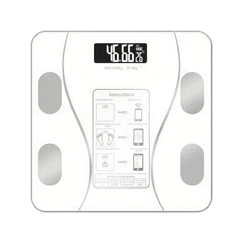 Smart Bluetooth Body Fat Scale White-0