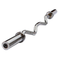 120cm Chrome Olympic EZ Curl Bar – Weightlifting Barbell for Home Gym Training-0