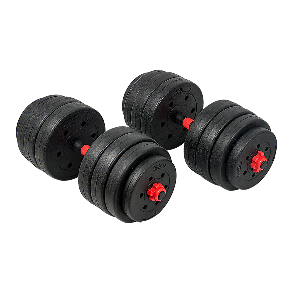 40kg Adjustable Rubber Dumbbell Set Barbell Home GYM Exercise Weights-0