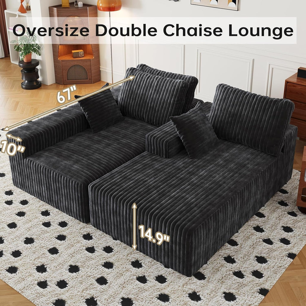 108-Inch Modular Sectional Couch With Oversized Chaise-4