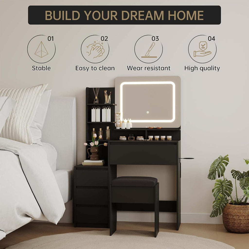 36 Inch Customizable Illuminated Vanity Desk Mirror-3