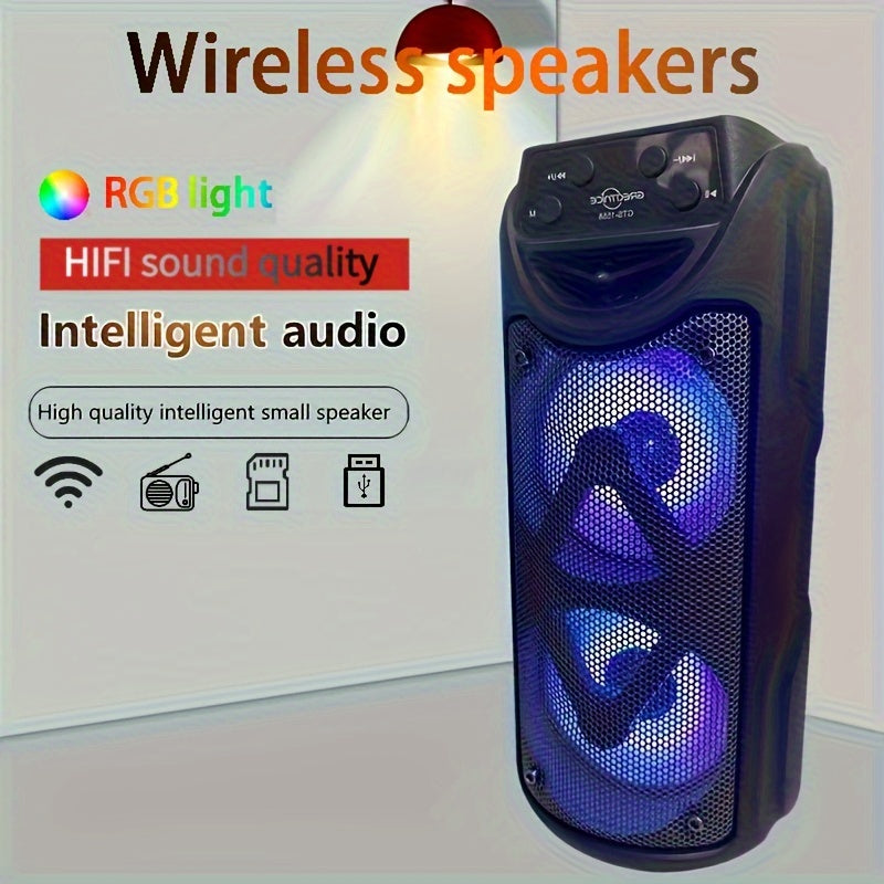 Portable Outdoor Wireless Speaker with LED Lights-1