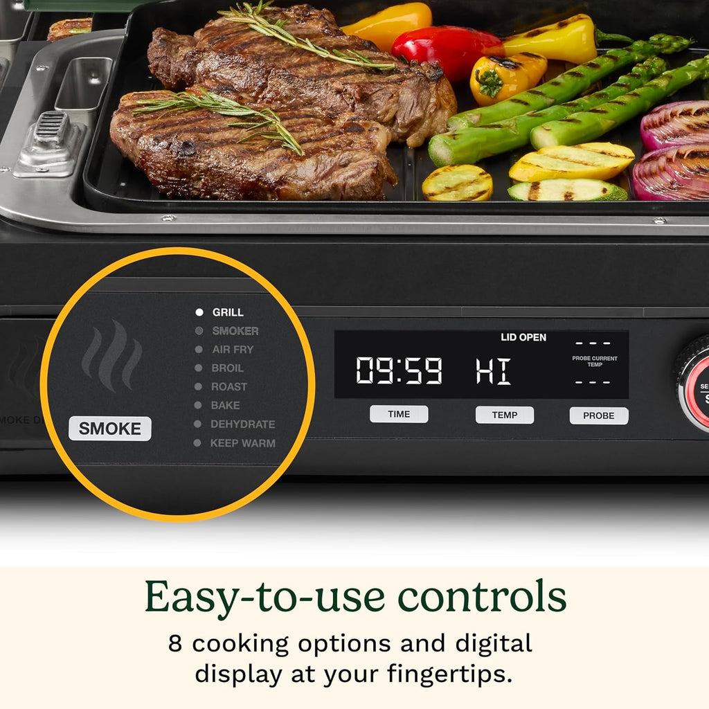 Electric Outdoor Grill Smoker Smoke Drawer Smart Probe-4