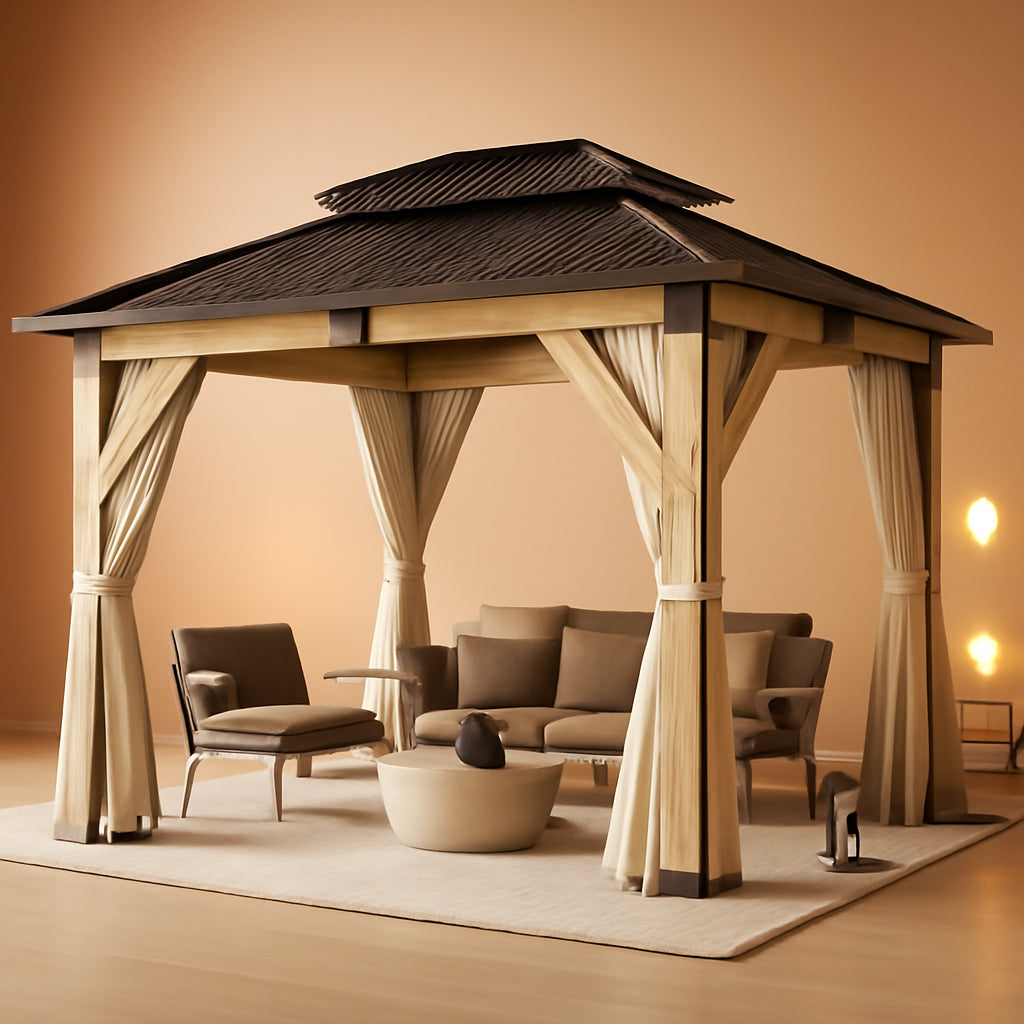 Industrial Strength Weatherproof Gazebo 11 By 13 Feet-0