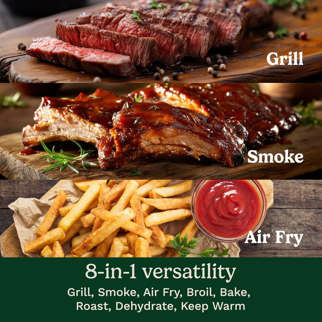 Electric Outdoor Grill Smoker Smoke Drawer Smart Probe-1