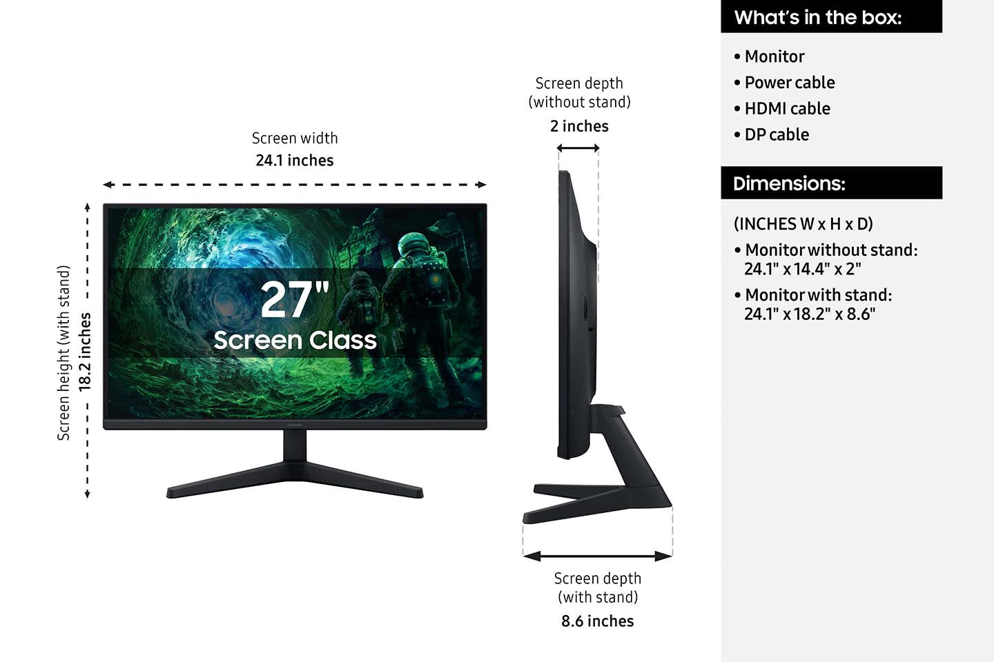 Samsung Odyssey G5 G53F 27" QHD 200Hz IPS Gaming Monitor-3